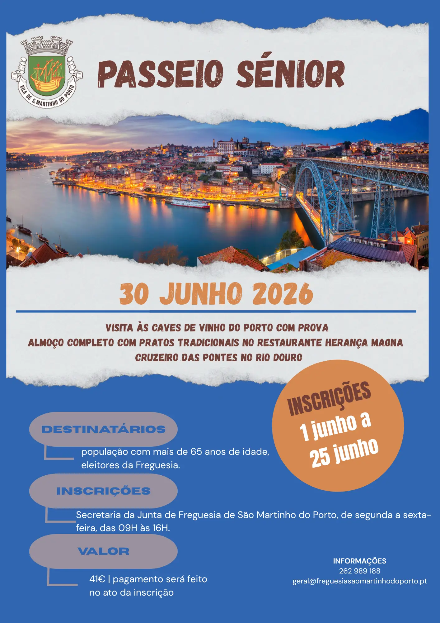 PASSEIO SÉNIOR | 30 junho 2026